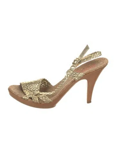 Pre-owned Michael Kors Leather Slingback Pumps In Multi