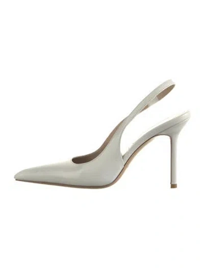 Pre-owned Michael Kors Leather Slingback Pumps In White