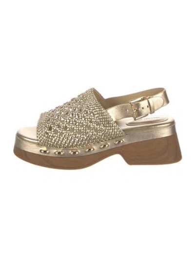 Pre-owned Michael Kors Leather Slingback Sandals