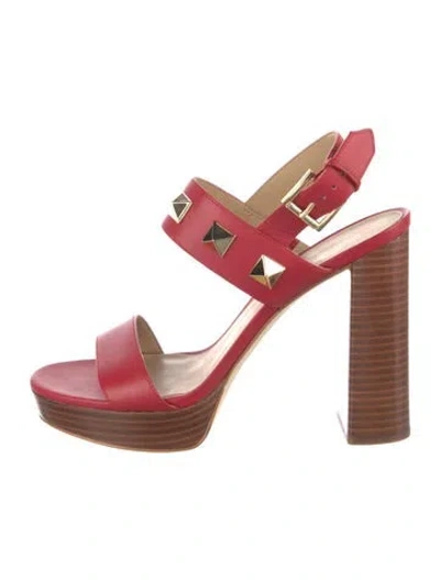 Pre-owned Michael Kors Leather Slingback Sandals In Pink