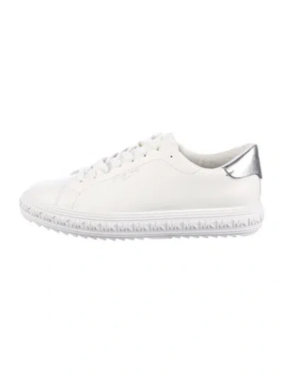 Pre-owned Michael Kors Leather Sneakers In White