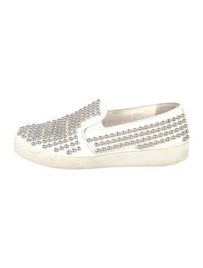Pre-owned Michael Kors Leather Studded Accents Sneakers In Multi