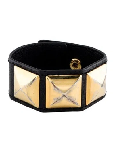 Pre-owned Michael Kors Leather Studded Wrap Bracelet In Multi