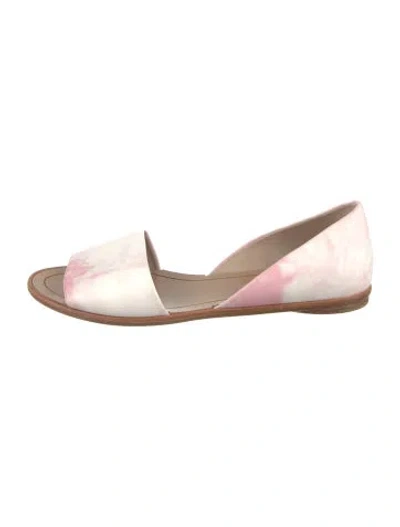 Pre-owned Michael Kors Leather Tie-dye Print Sandals In Neutral