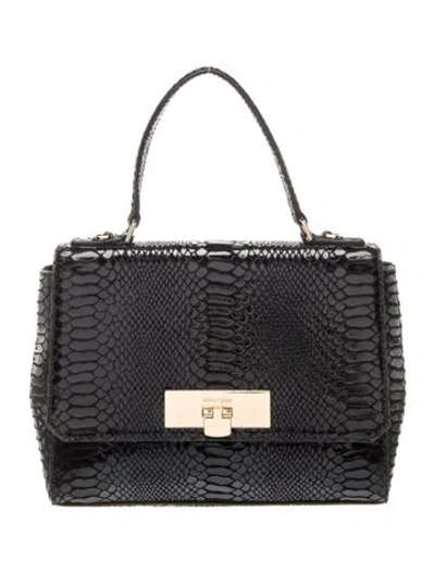 Pre-owned Michael Kors Leather Top Handle Bag In Black