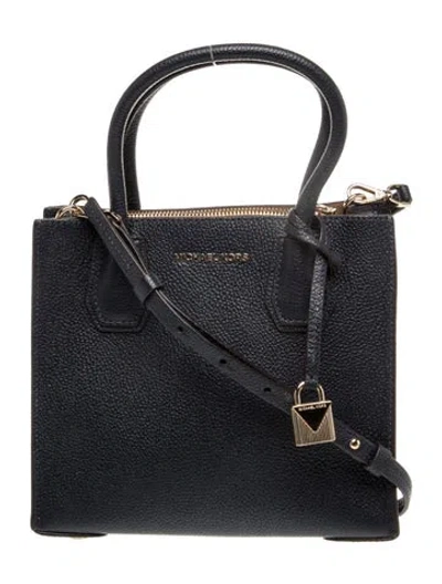 Pre-owned Michael Kors Leather Top Handle Bag In Blue