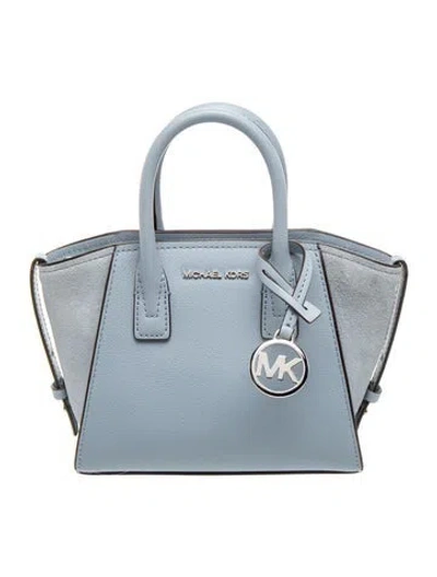 Pre-owned Michael Kors Leather Top Handle Bag In Blue