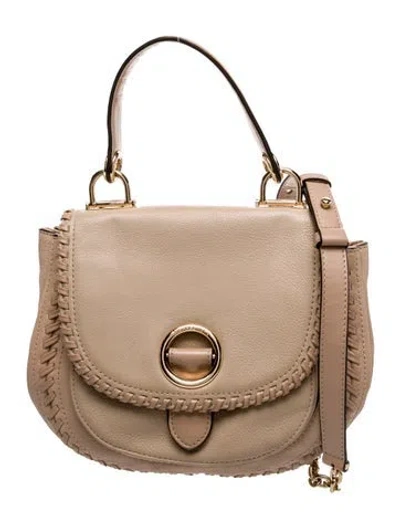 Pre-owned Michael Kors Leather Top Handle Bag In Brown