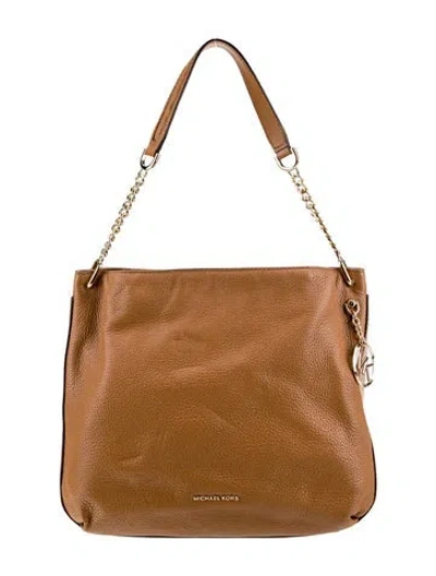 Pre-owned Michael Kors Leather Top Handle Bag In Brown