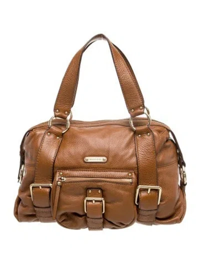 Pre-owned Michael Kors Leather Top Handle Bag In Brown