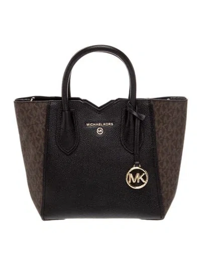Pre-owned Michael Kors Leather Top Handle Bag In Brown