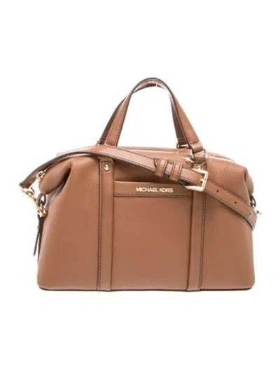 Pre-owned Michael Kors Leather Top Handle Bag In Brown