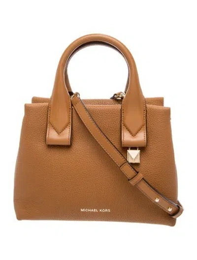 Pre-owned Michael Kors Leather Top Handle Bag In Brown
