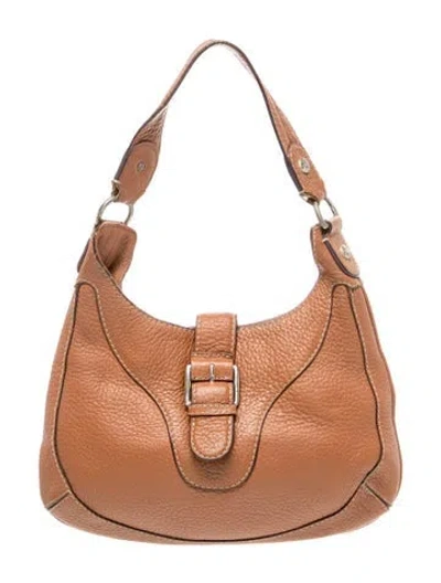 Pre-owned Michael Kors Leather Top Handle Bag In Brown
