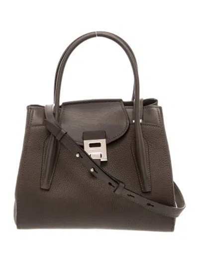 Pre-owned Michael Kors Leather Top Handle Bag In Brown