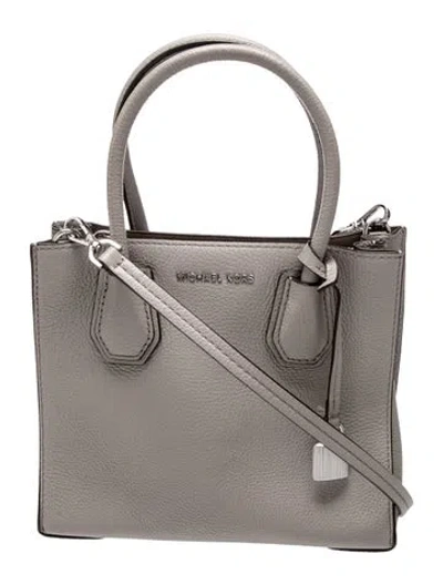Pre-owned Michael Kors Leather Top Handle Bag In Gray