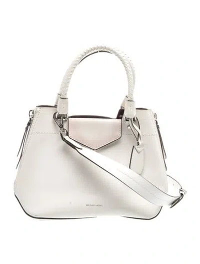 Pre-owned Michael Kors Leather Top Handle Bag In Neutral