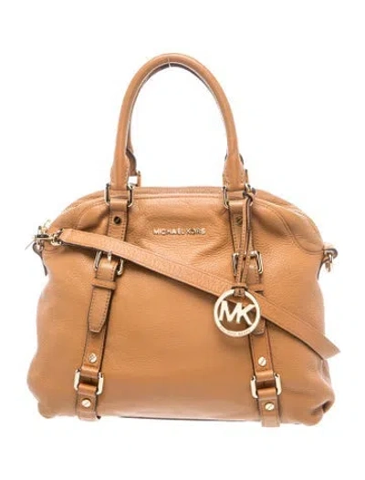 Pre-owned Michael Kors Leather Top Handle Bag In Neutral
