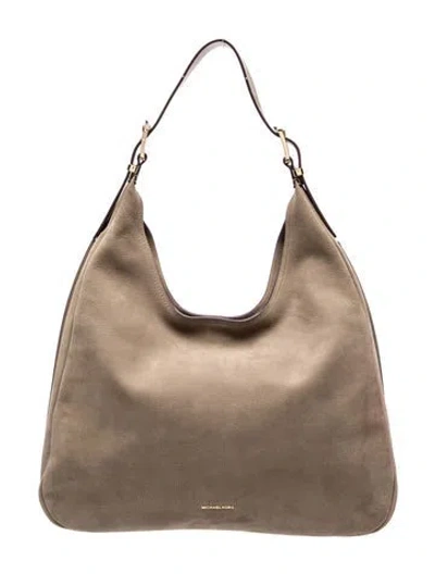 Pre-owned Michael Kors Leather Top Handle Bag In Neutral