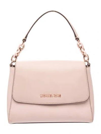 Pre-owned Michael Kors Leather Top Handle Bag In Neutral