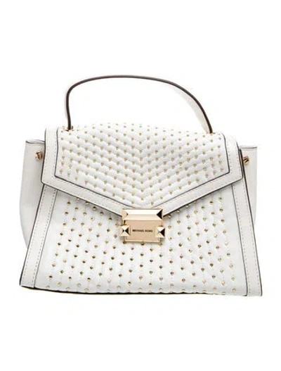 Pre-owned Michael Kors Leather Top Handle Bag In Neutral