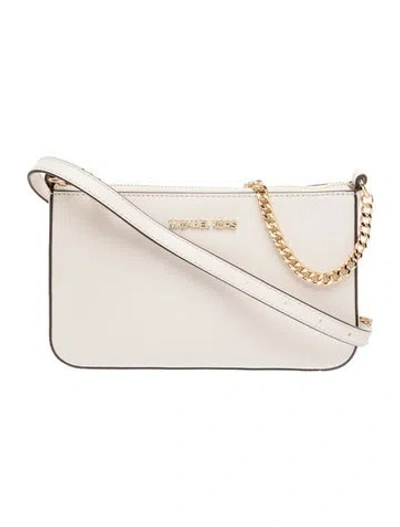 Pre-owned Michael Kors Leather Top Handle Bag In Neutrals