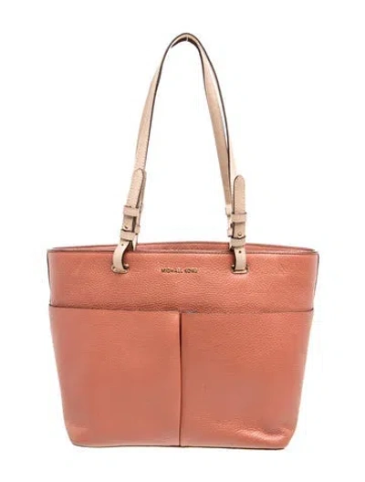 Pre-owned Michael Kors Leather Top Handle Bag In Orange