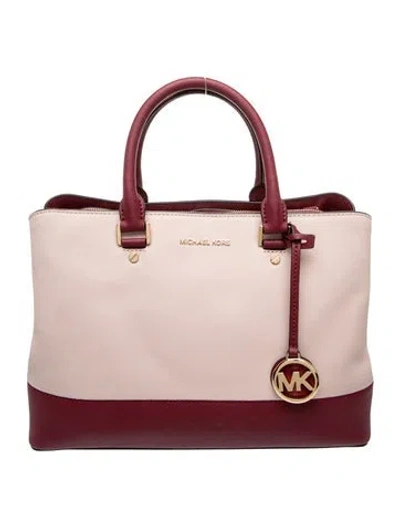 Pre-owned Michael Kors Leather Top Handle Bag In Pink