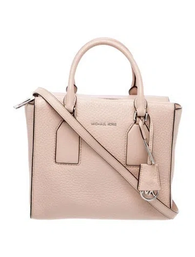 Pre-owned Michael Kors Leather Top Handle Bag In Pink
