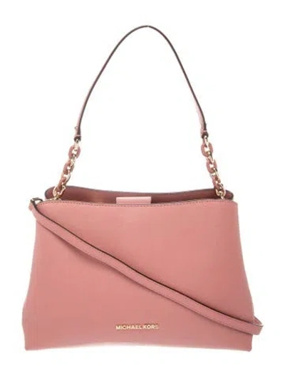 Pre-owned Michael Kors Leather Top Handle Bag In Pink
