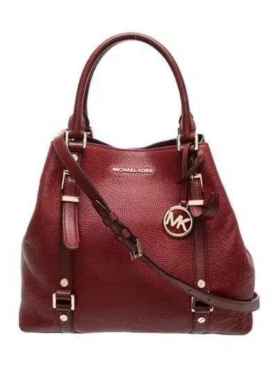 Pre-owned Michael Kors Leather Top Handle Bag In Red