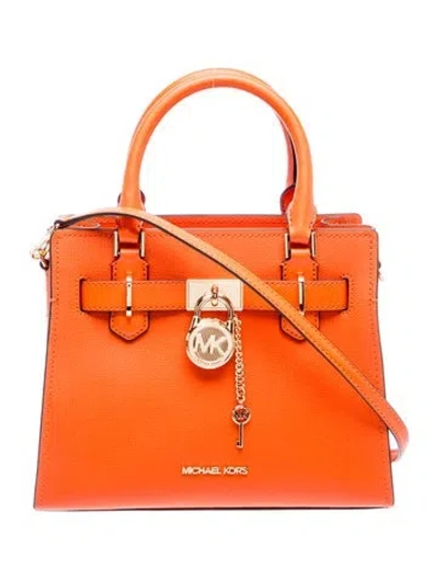 Pre-owned Michael Kors Leather Top Handle Bag In Red