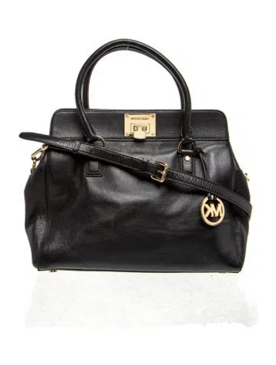Pre-owned Michael Kors Leather Top Handle Bag In Transparent