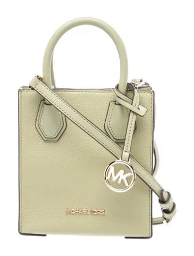 Pre-owned Michael Kors Leather Top Handle Bag W/ Tags In Green