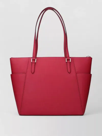 Michael Kors Leather Tote Bag In Red