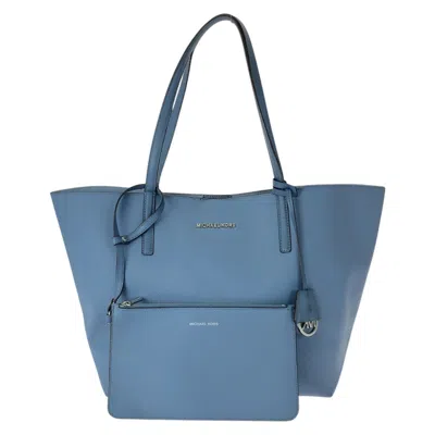 Michael Kors Leather Tote Bag In Blue