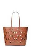 Michael Kors Leather Tote Bag In Brown