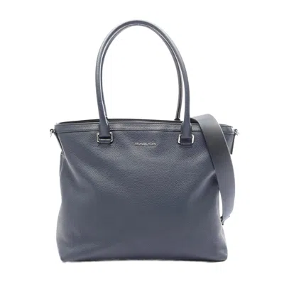Michael Kors Leather Tote Bag Navy In Blue