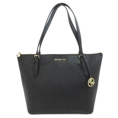 Pre-owned Michael Kors Leather Tote Bag () In Black