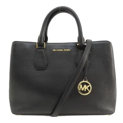 Pre-owned Michael Kors Leather Tote Bag () In Black
