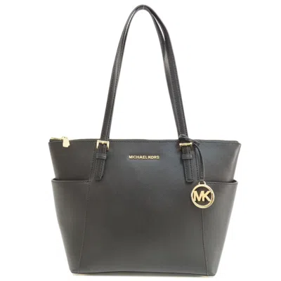 Pre-owned Michael Kors Leather Tote Bag () In Black