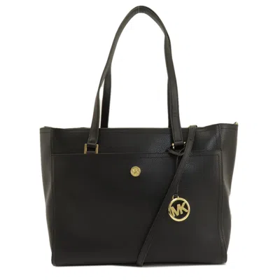 Pre-owned Michael Kors Leather Tote Bag () In Black