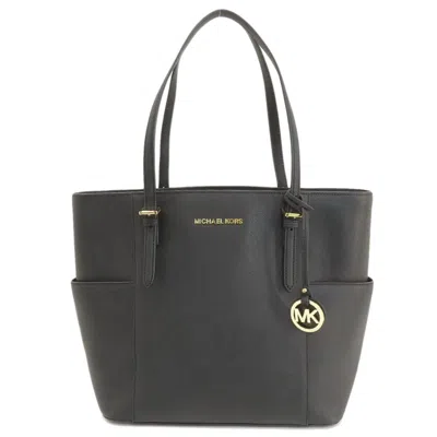 Pre-owned Michael Kors Leather Tote Bag () In Black