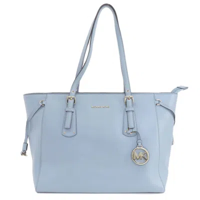 Pre-owned Michael Kors Leather Tote Bag () In Blue