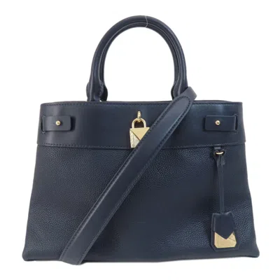 Pre-owned Michael Kors Leather Tote Bag () In Blue