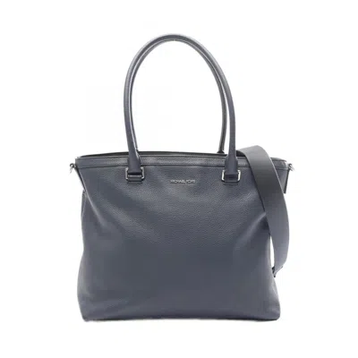 Pre-owned Michael Kors Leather Tote Bag () In Blue