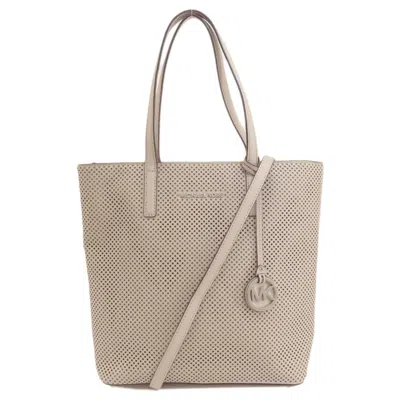 Pre-owned Michael Kors Leather Tote Bag () In Grey