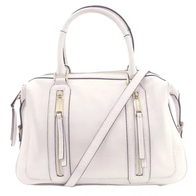 Pre-owned Michael Kors Leather Tote Bag () In White