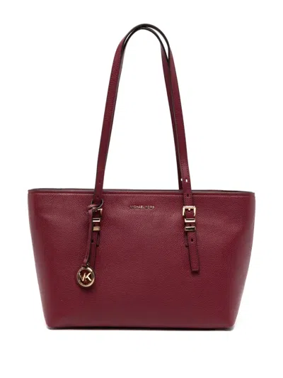 Michael Kors Leather Tote Bag In Red