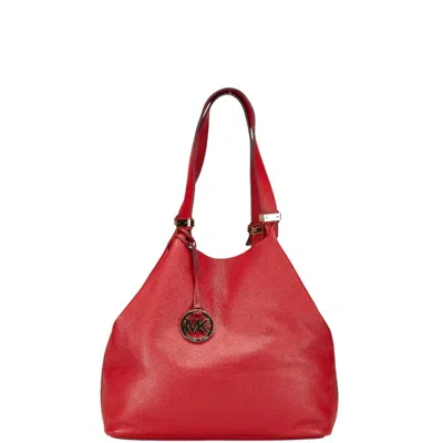 Michael Kors Leather Tote Bag Red